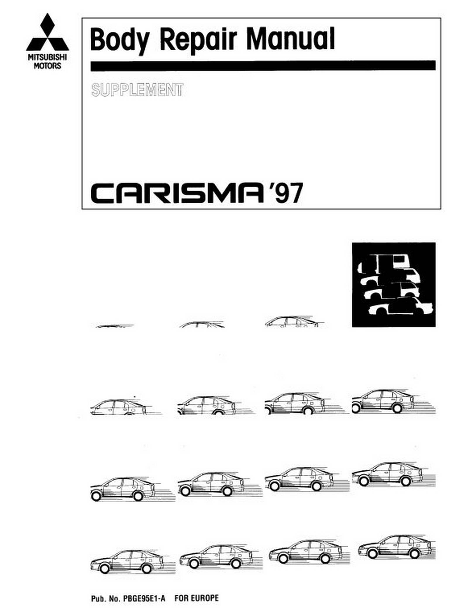 Mitsubishi Carisma 1997 BODY REPAIR MANUAL (PBGE95E1-A)