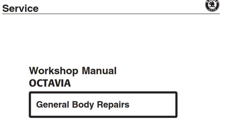 Skoda Octavia Workshop Manual General Body Repairs (S00.5118.50.20)