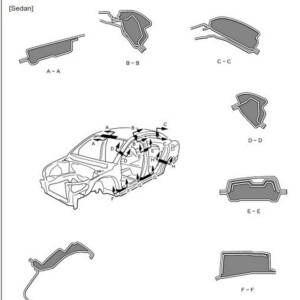 Toyota Avensis 2003 - 2005 Body Repair Manual (BRM118E)
