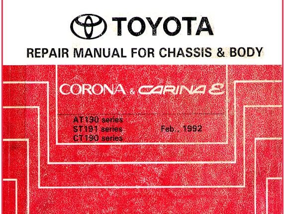 Toyota Celica 1994 ST205 Repair Manual Supplement Chassis & Body (RM399E)
