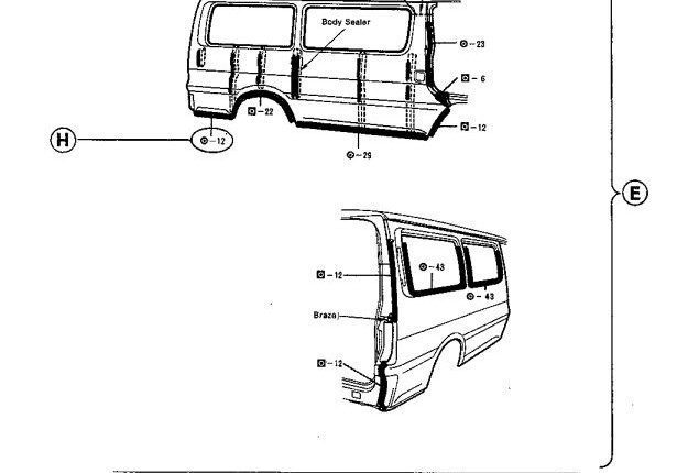 Toyota Hiace Body Repair Manual for Collision Damage