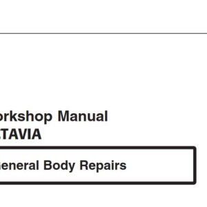 Skoda Octavia Workshop Manual General Body Repairs (S00.5118.50.20)