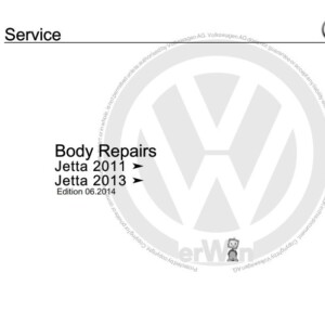 Volkswagen Jetta 2011-, 2013- Body Repair Manual (Edition 06.2014)