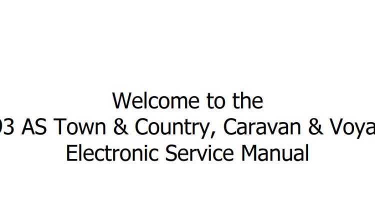 Chrysler AS Town & Country, Caravan, Voyager 1993 Service Manual