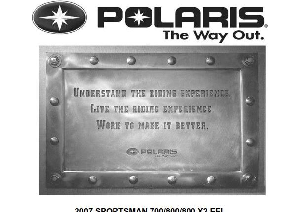 Sportsman 700/800/ 800 X2 EFI Service Manual PN 9920378