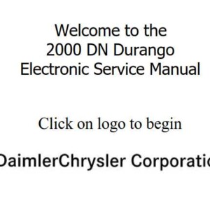 Chrysler DN Durango 2000 Service Manual