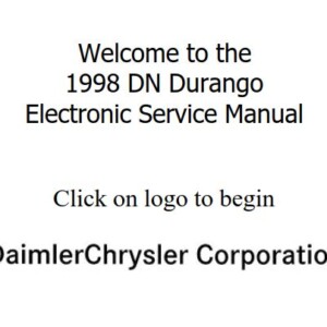 Chrysler DURANGO 1998 SERVICE MANUAL