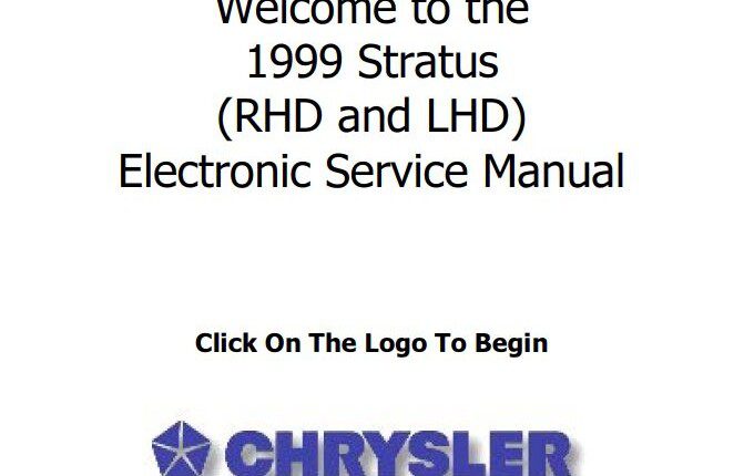 Chrysler JA Cirrus Stratus 1999 Service Manual