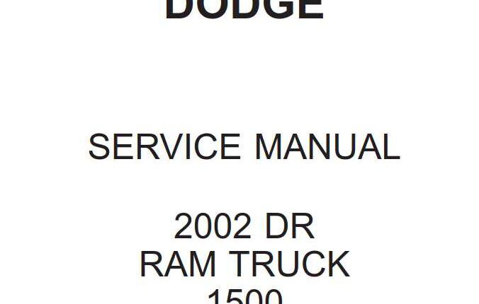 DODGE DR RAM TRUCK 1500 2002 SERVICE MANUAL