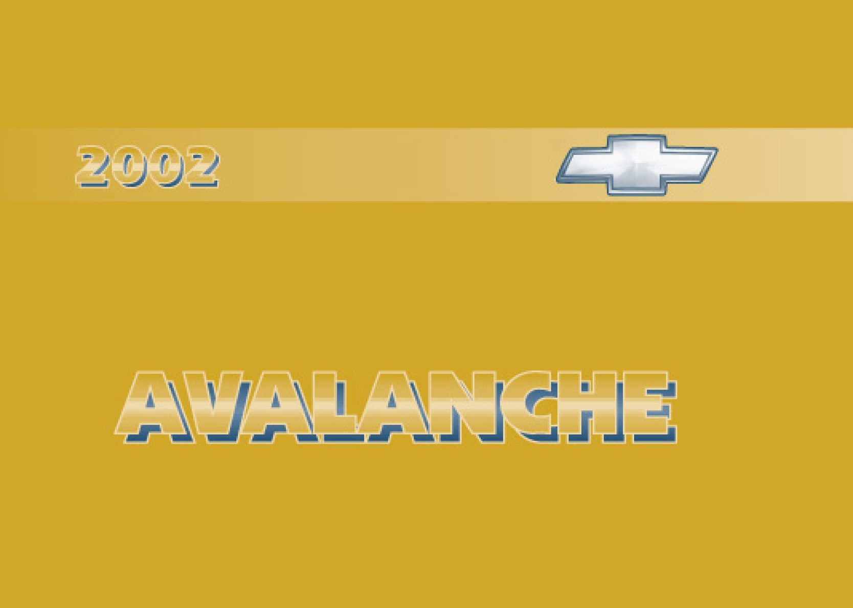 2002 AVALANCHE MANUAL visual data 2