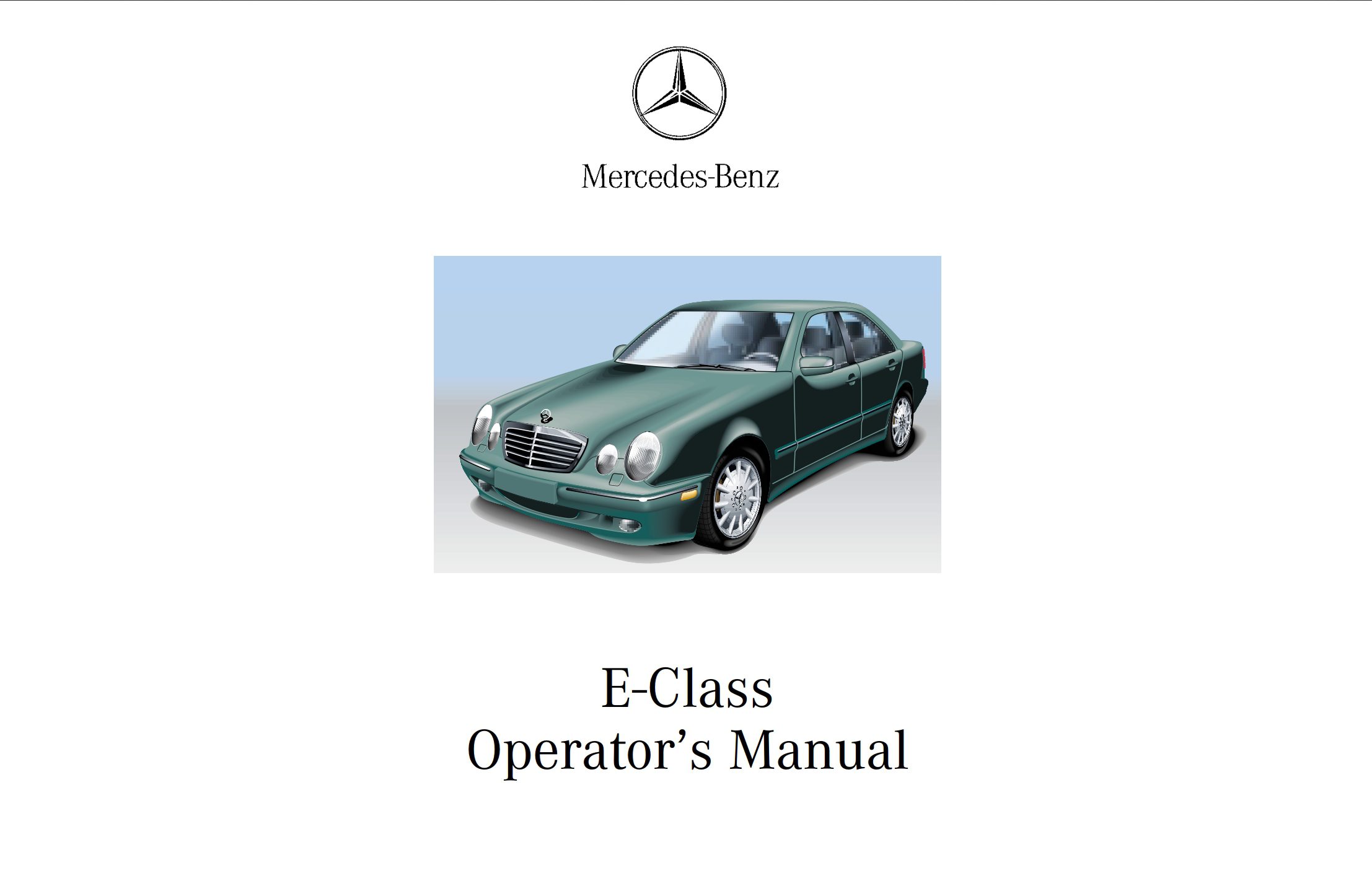 2002 Mercedes-Benz E Class Owner's Manual - DIY & Guides