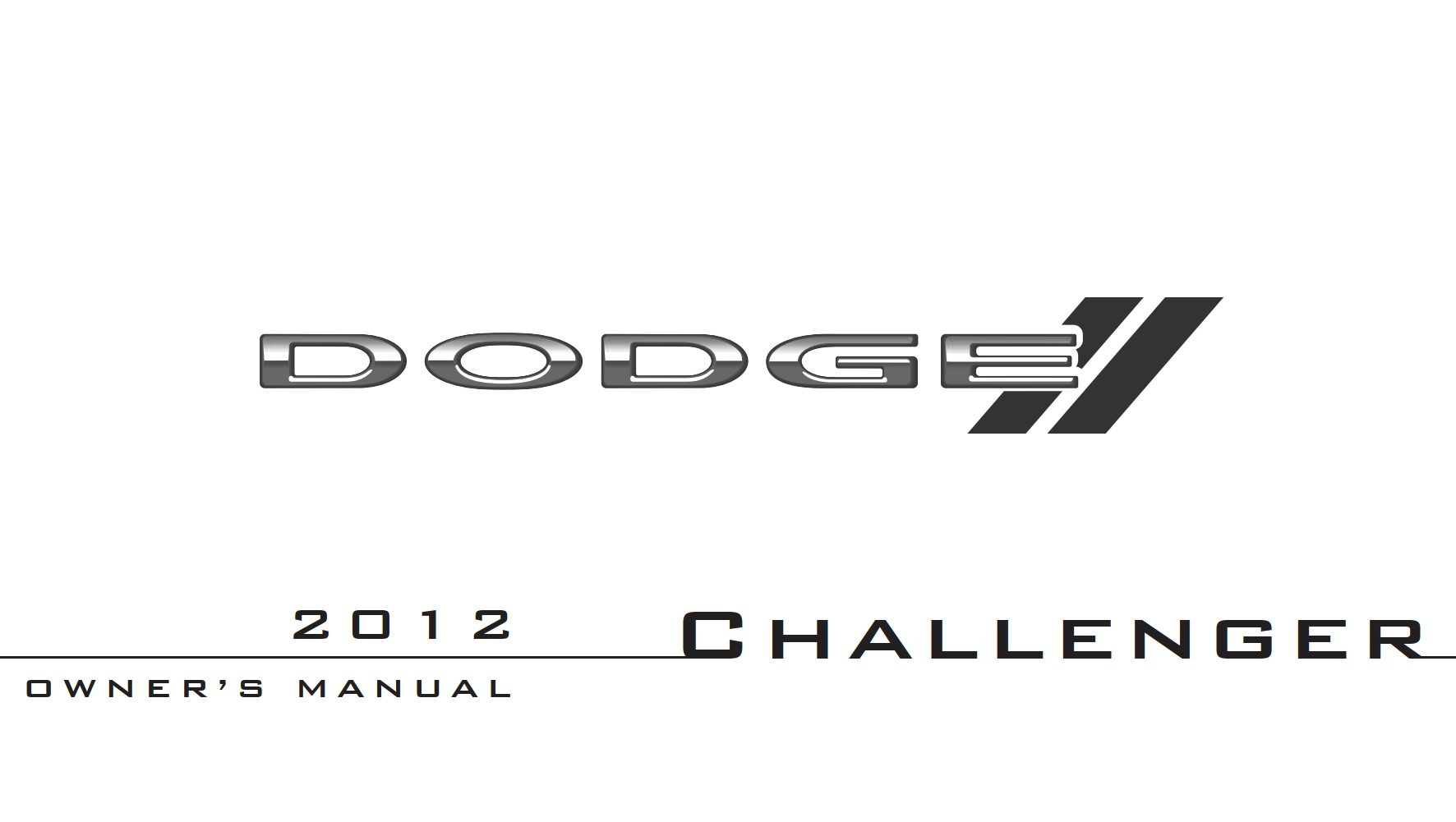 2012 DODGE CHALLENGER MANUAL visual data 5
