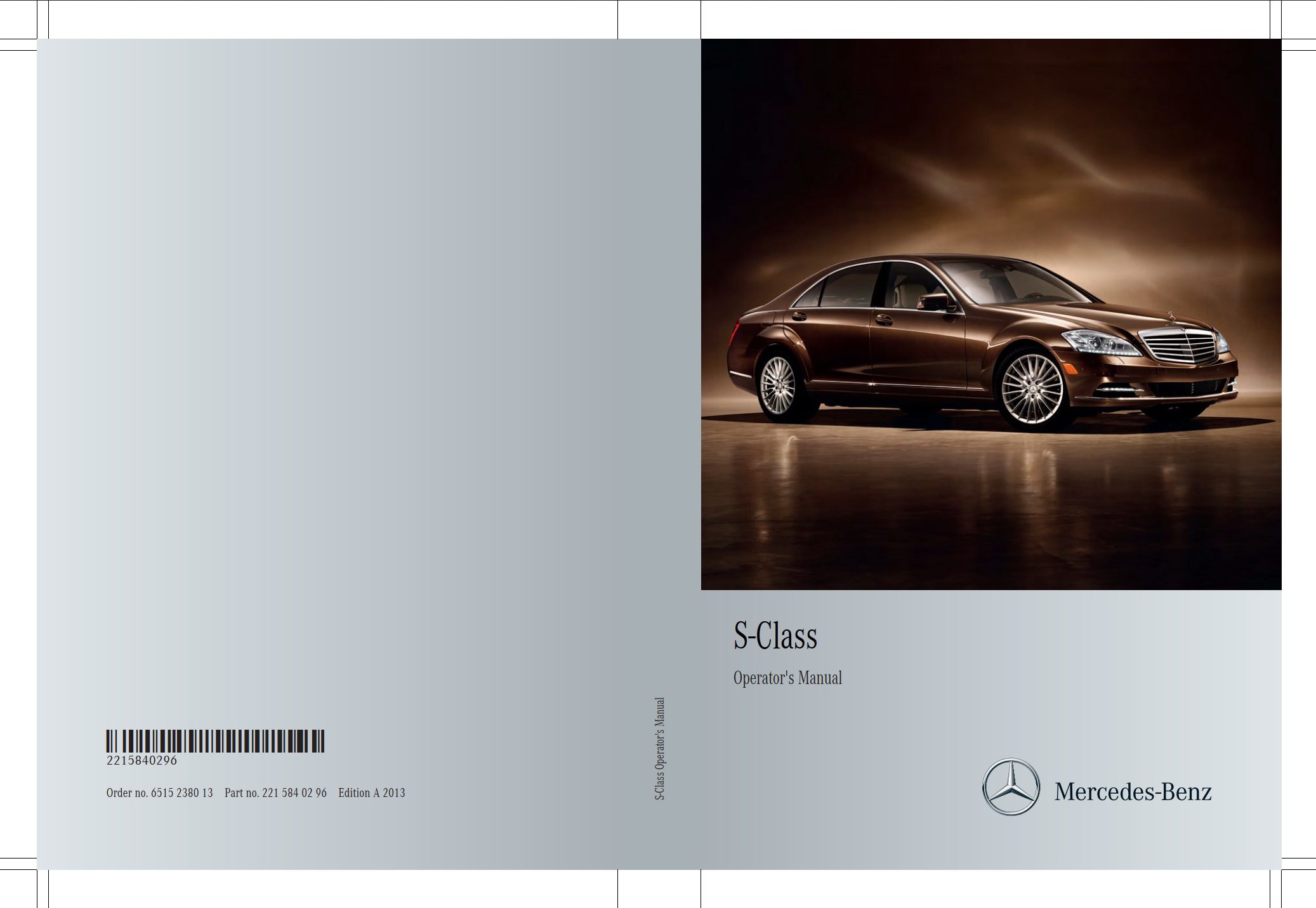 2013 Mercedes-Benz S Class Owner's Manual - DIY & Guides