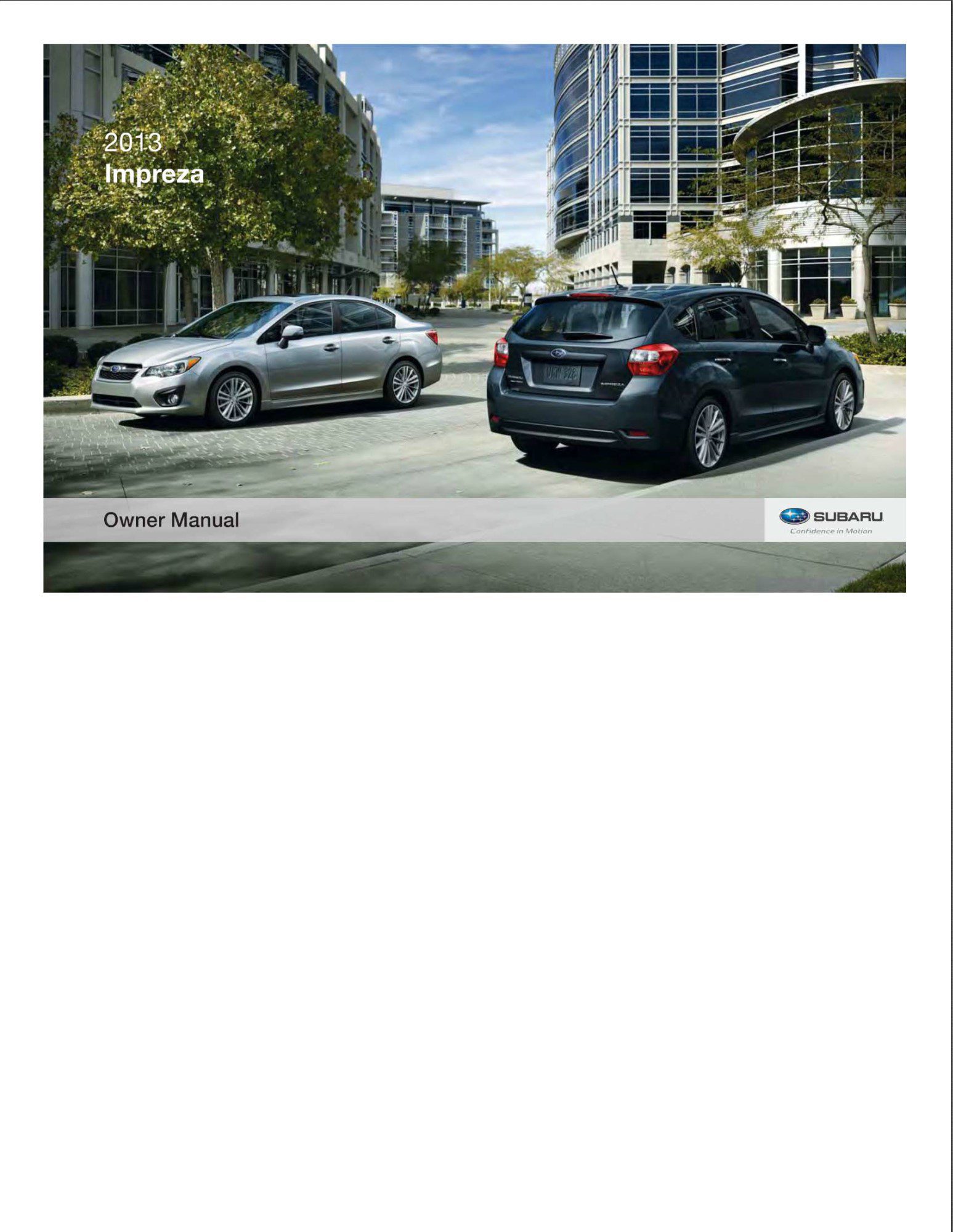 2013 SUBARU IMPREZA OWNERS MANUAL PDF visual data 4
