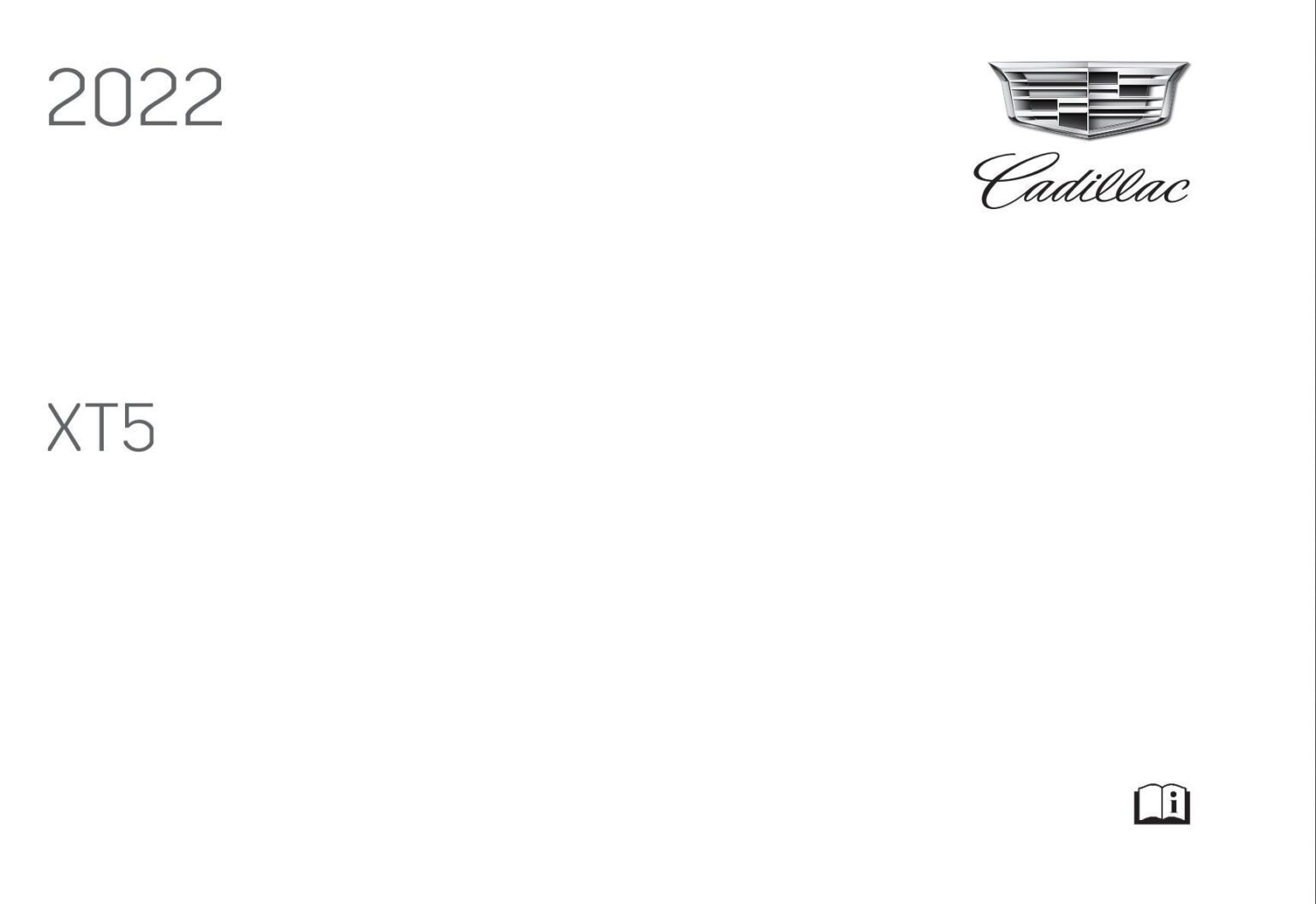 2022 CADILLAC XT5 OWNERS MANUAL PDF visual data 6