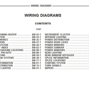 Dodge PL Neon 1998 System Wiring Diagrams