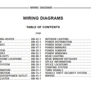 Dodge PL Neon 2000 System Wiring Diagrams