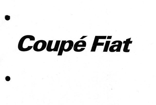 Fiat Coupe Service Manual