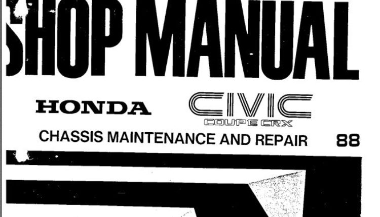 Honda CRX 1988 Workshop Manual