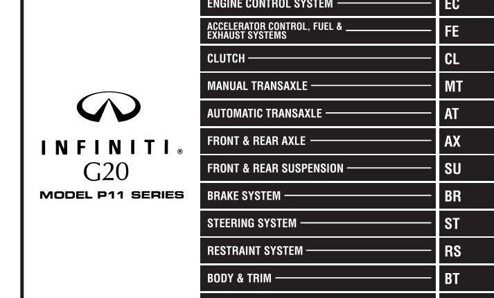 Infiniti G20 Model P11 Series 2001 Service Manual