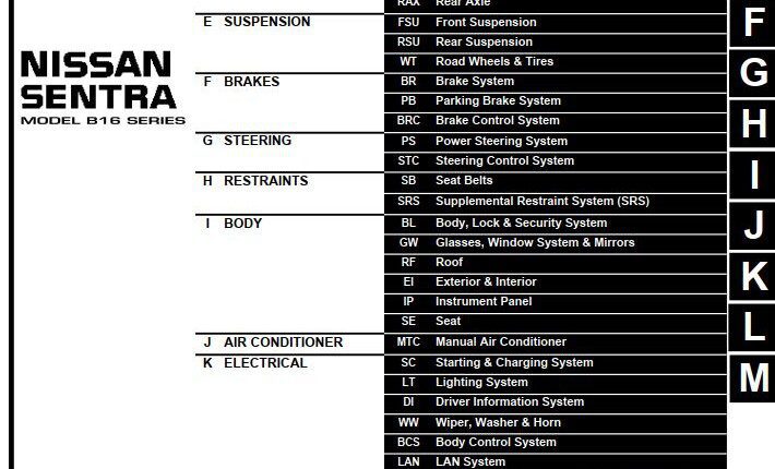 NISSAN SENTRA MODEL B16 SERIES 2007 SERVICE MANUAL