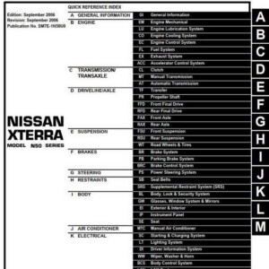 NISSAN XTERRA MODEL N50 SERIES 2007 SERVICE MANUAL