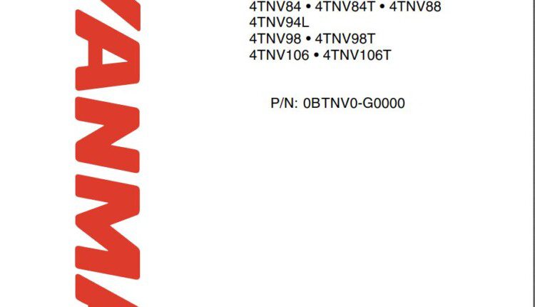 YANMAR TNV SERIES ENGINE SERVICE MANUAL