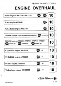 alfa romeo 145 engine overhaul workshop manual
