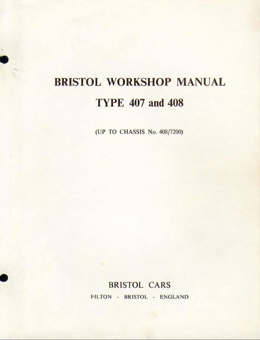 bristol 407 408 engine service manual