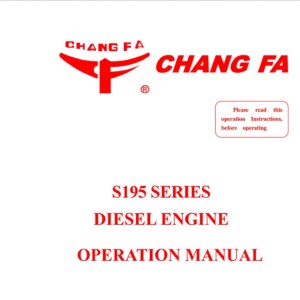 changfa s195 diesel engine operation manual