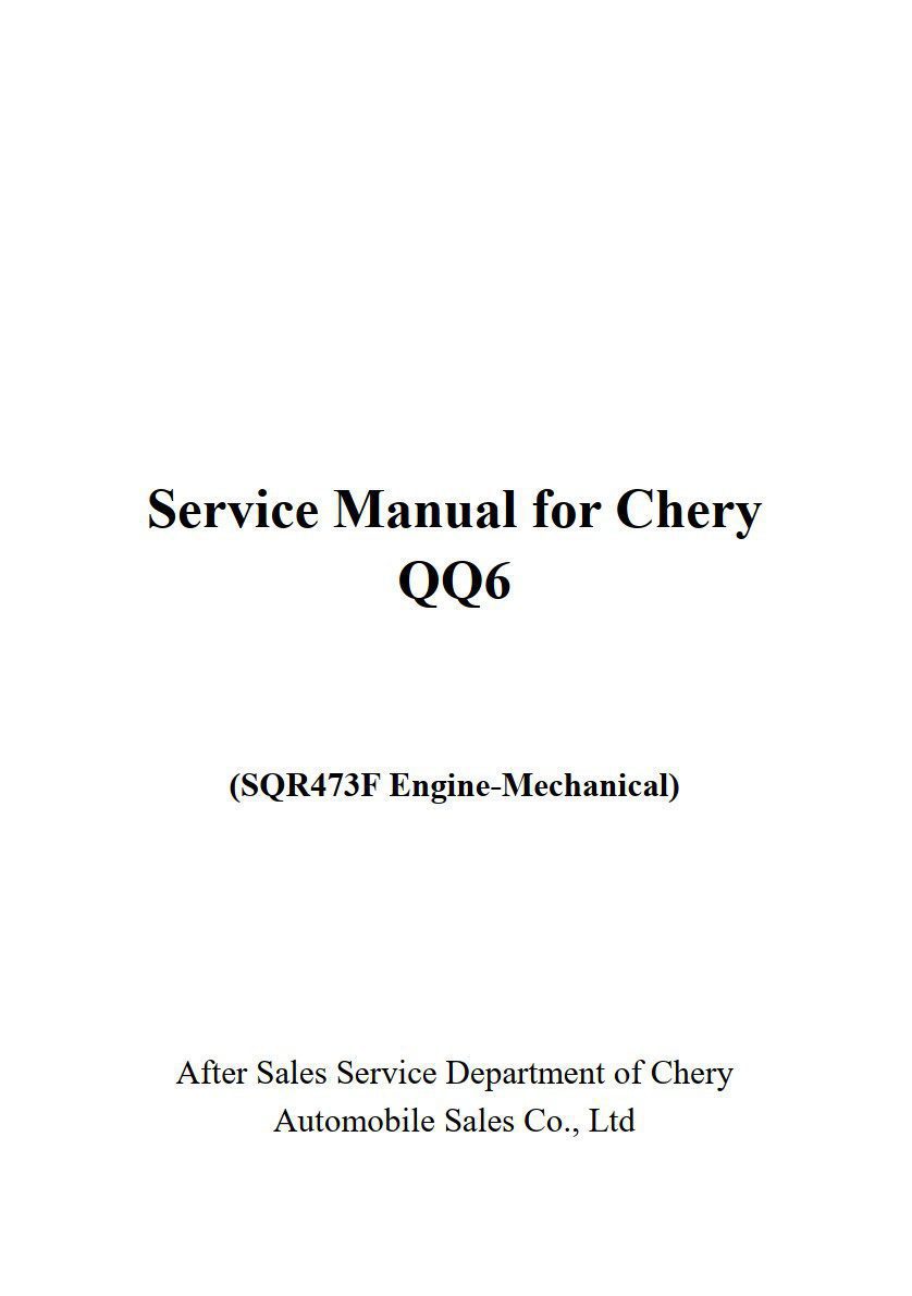 chery qq6 sqr473f engine service manual