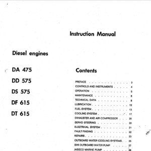 daf da 475, dd 575, ds575, df 615, dt 615 diesel engines manual
