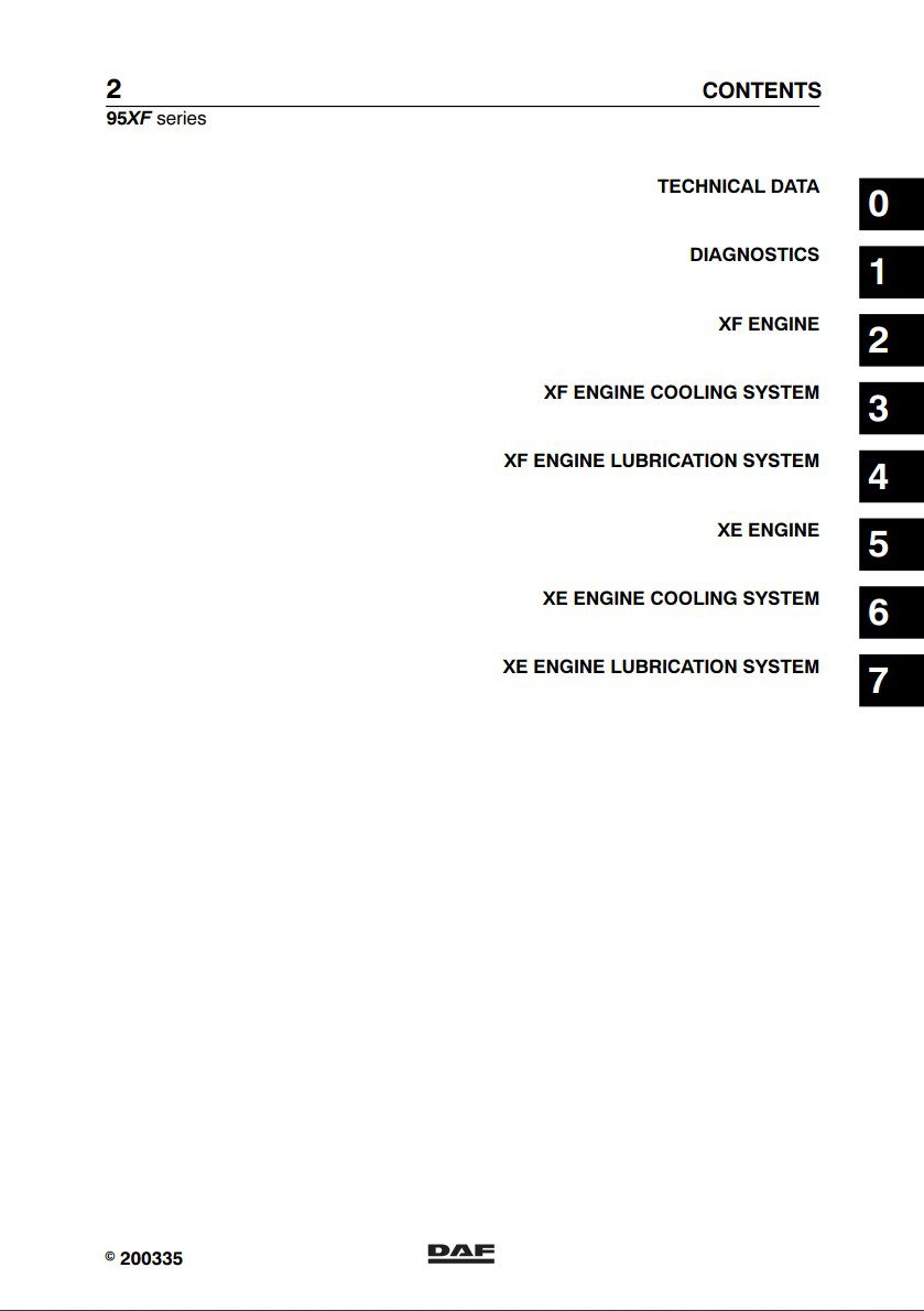 daf xf xe engine repair manual