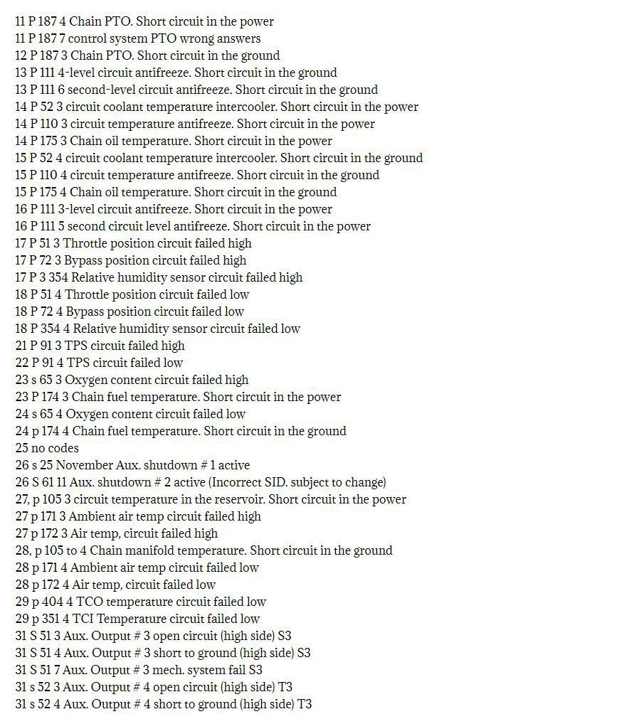 detroit diesel engine fault codes dtc