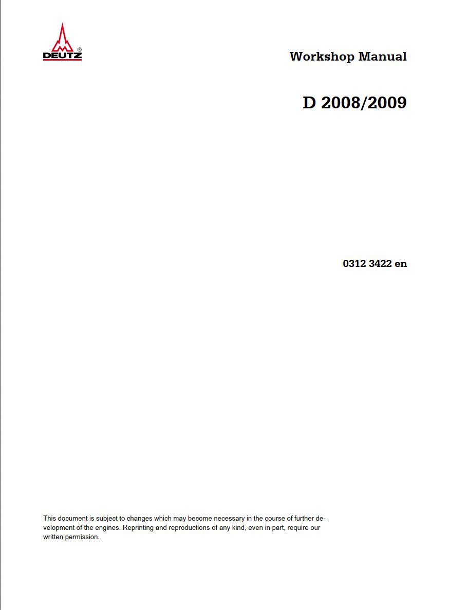 deutz d 2008 2009 workshop manual