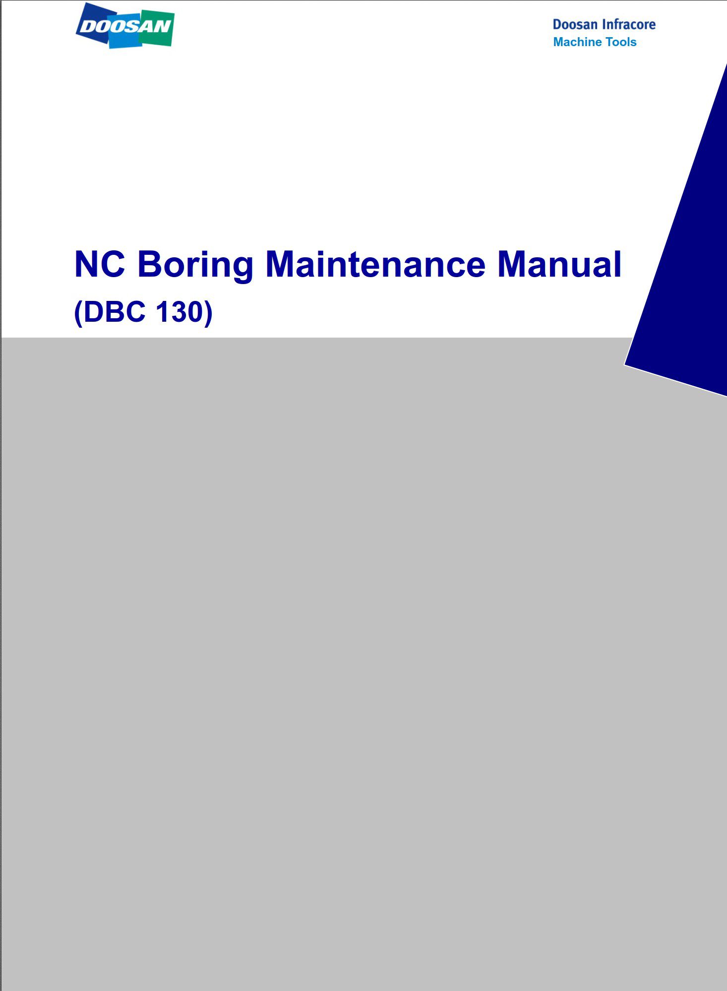 doosan dbc130 mechanical repair manual