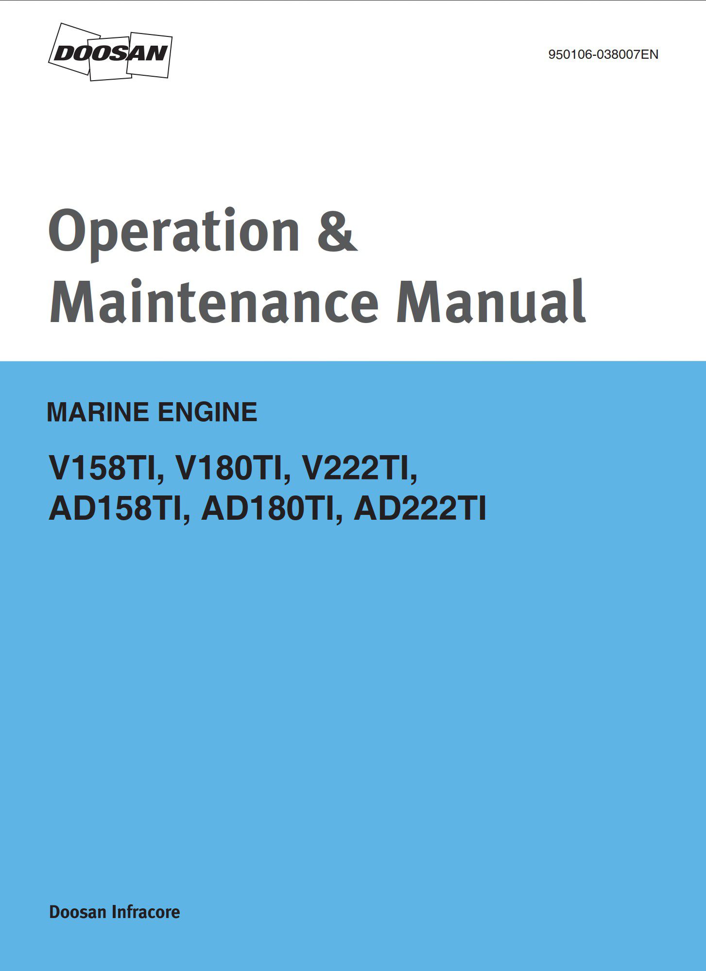 doosan v158ti, v180ti, v222ti,ad158ti, ad180ti, ad222ti operation & maintenance manual
