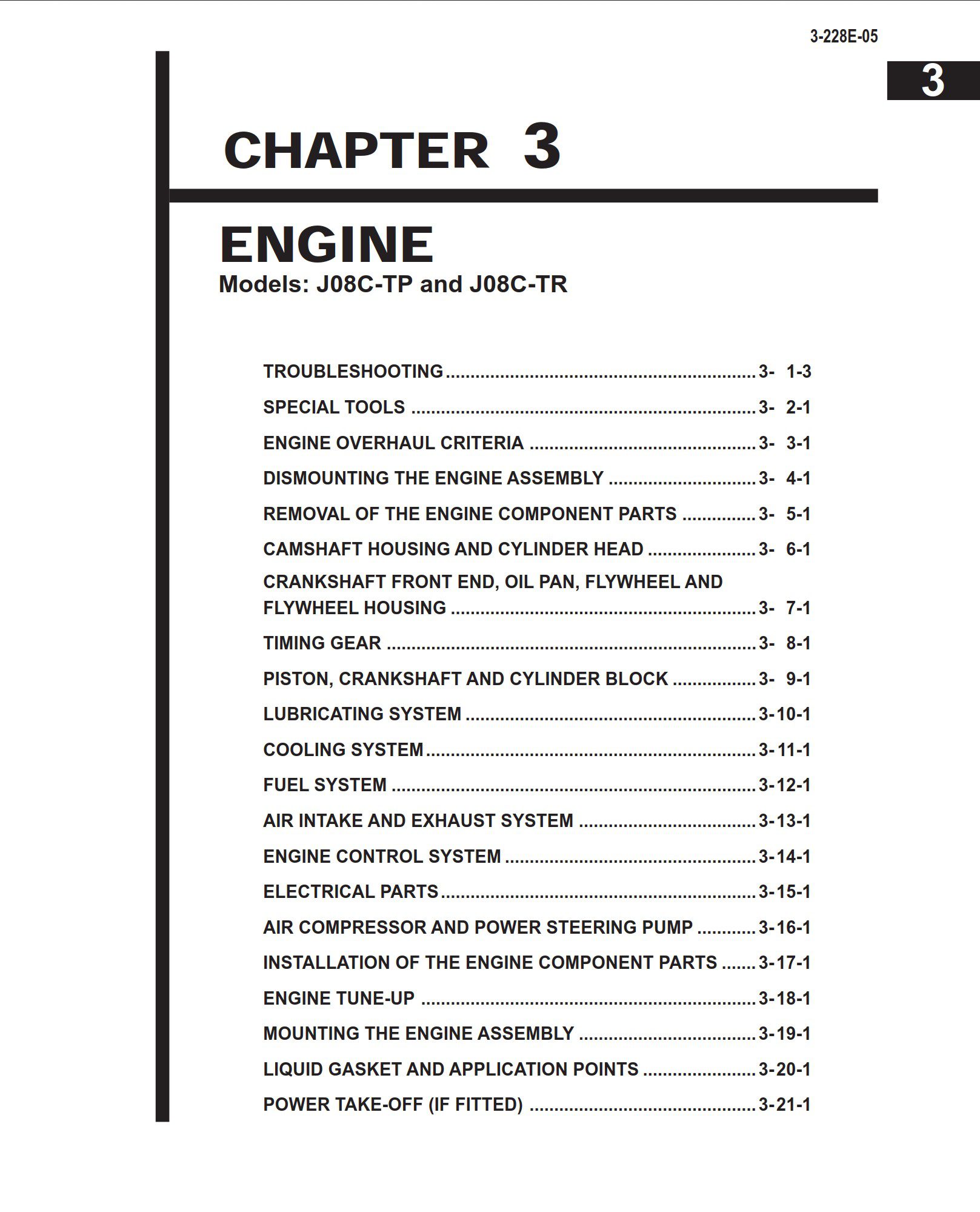 PDF ONLINE - Hino J08C-TP and J08C-TR Engine Service Manual - PDF for FREE