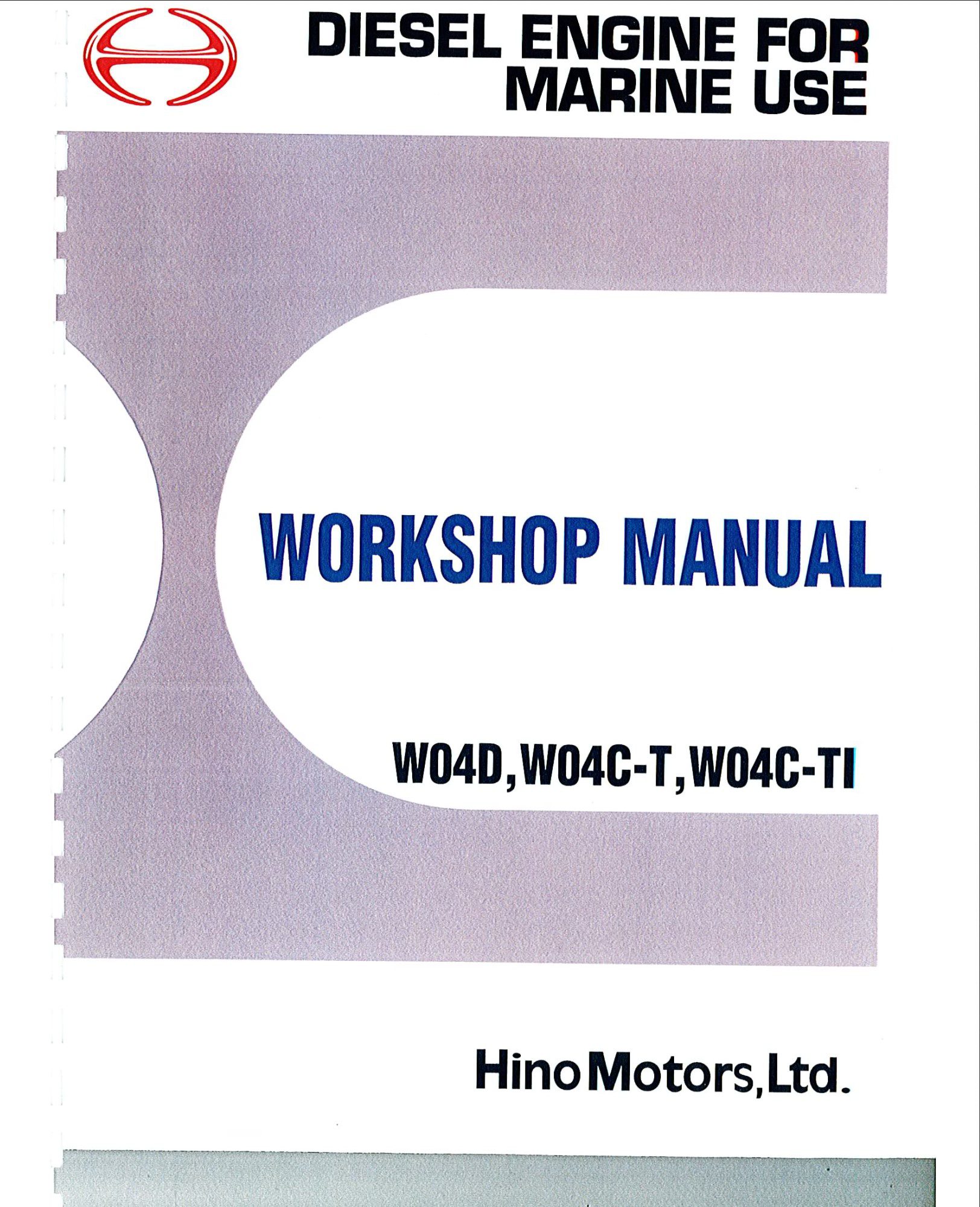 hino motors w04c ti workshop manual