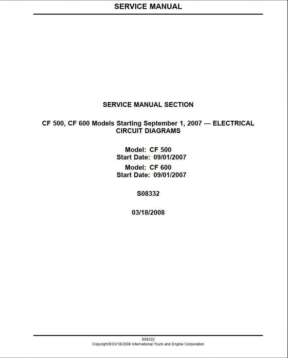international cf500 cf 600 2007 service manual