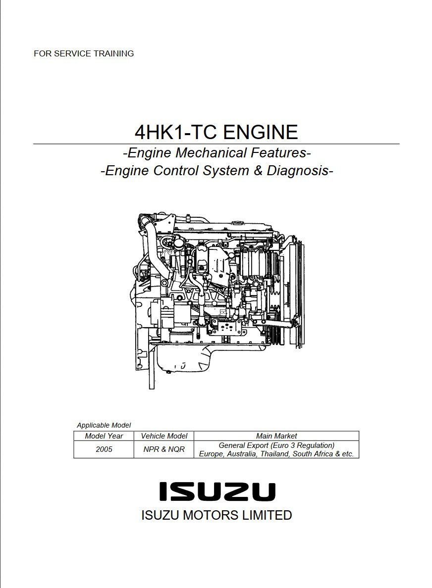 isuzu 4hk 1 engine service manual