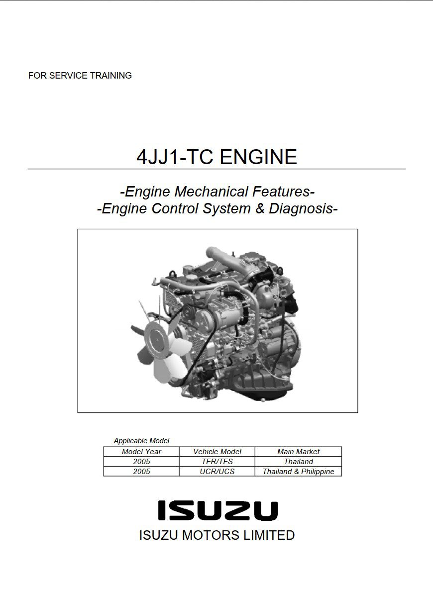 Isuzu Jji Tc Engine Service Manual Comprehensive Guide For Optimal Performance Maintenance