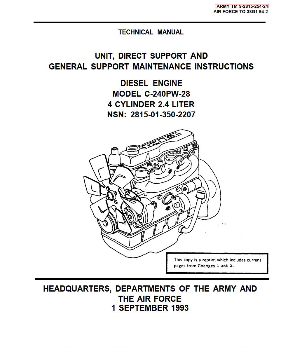 isuzu c 240pw 28 technical manual