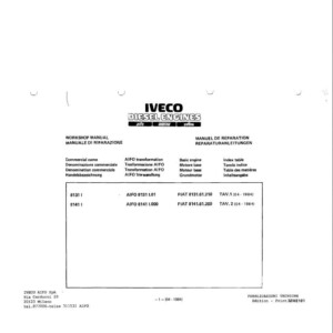 iveco diesel engine 8131 8141 workshop manual