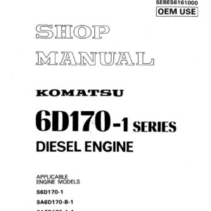 komatsu 6d170 1 series diesel engine shop manual