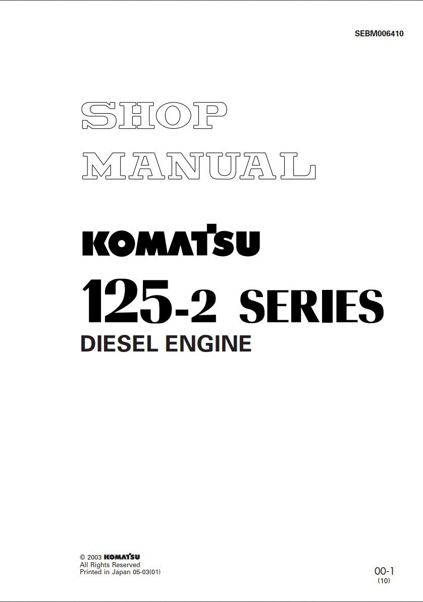 komatsu sa6d125 2 engine service manual