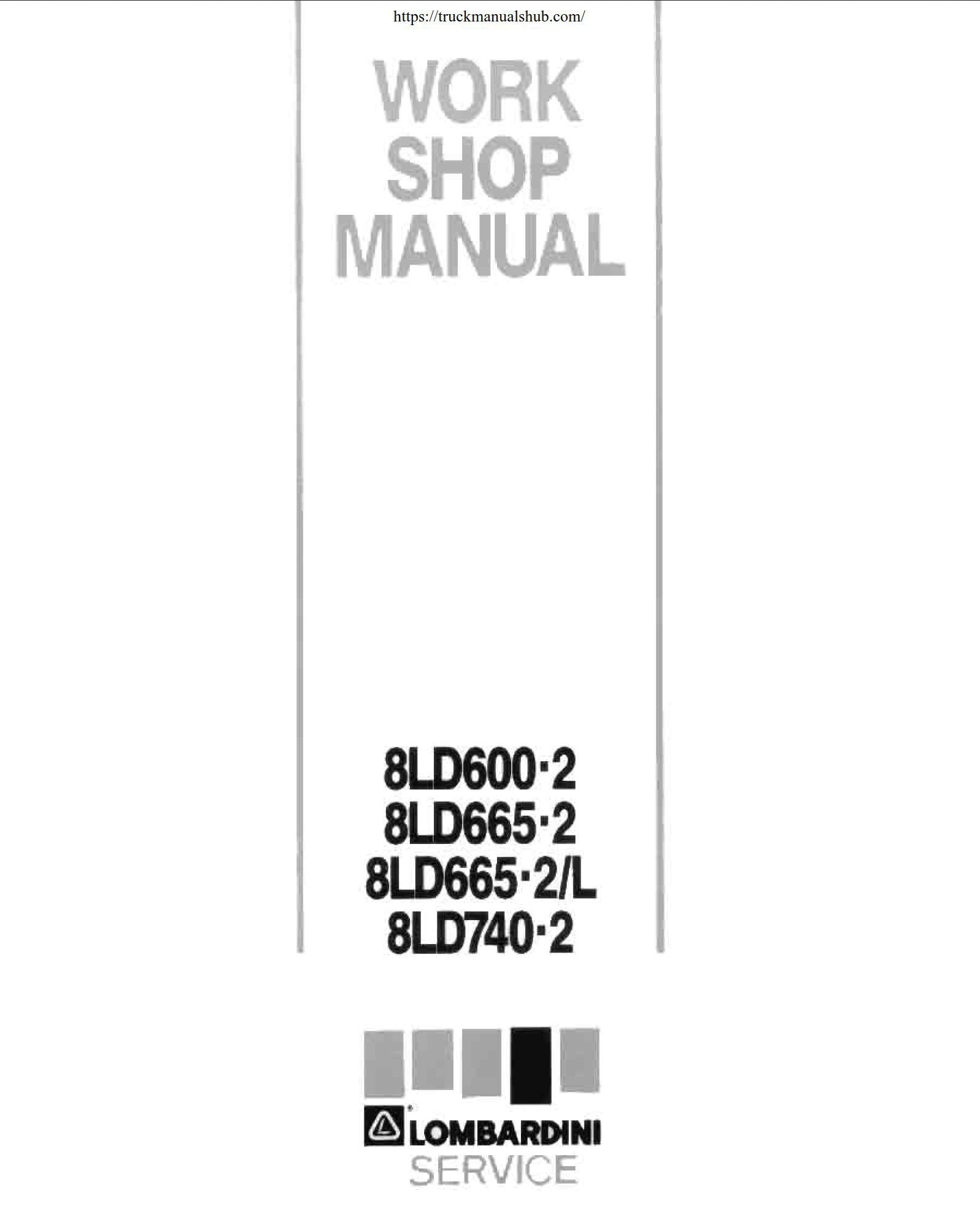lombardini 8ld600 2, 8ld665 2, 8ld740 2, 8ld665 2 l workshop manual