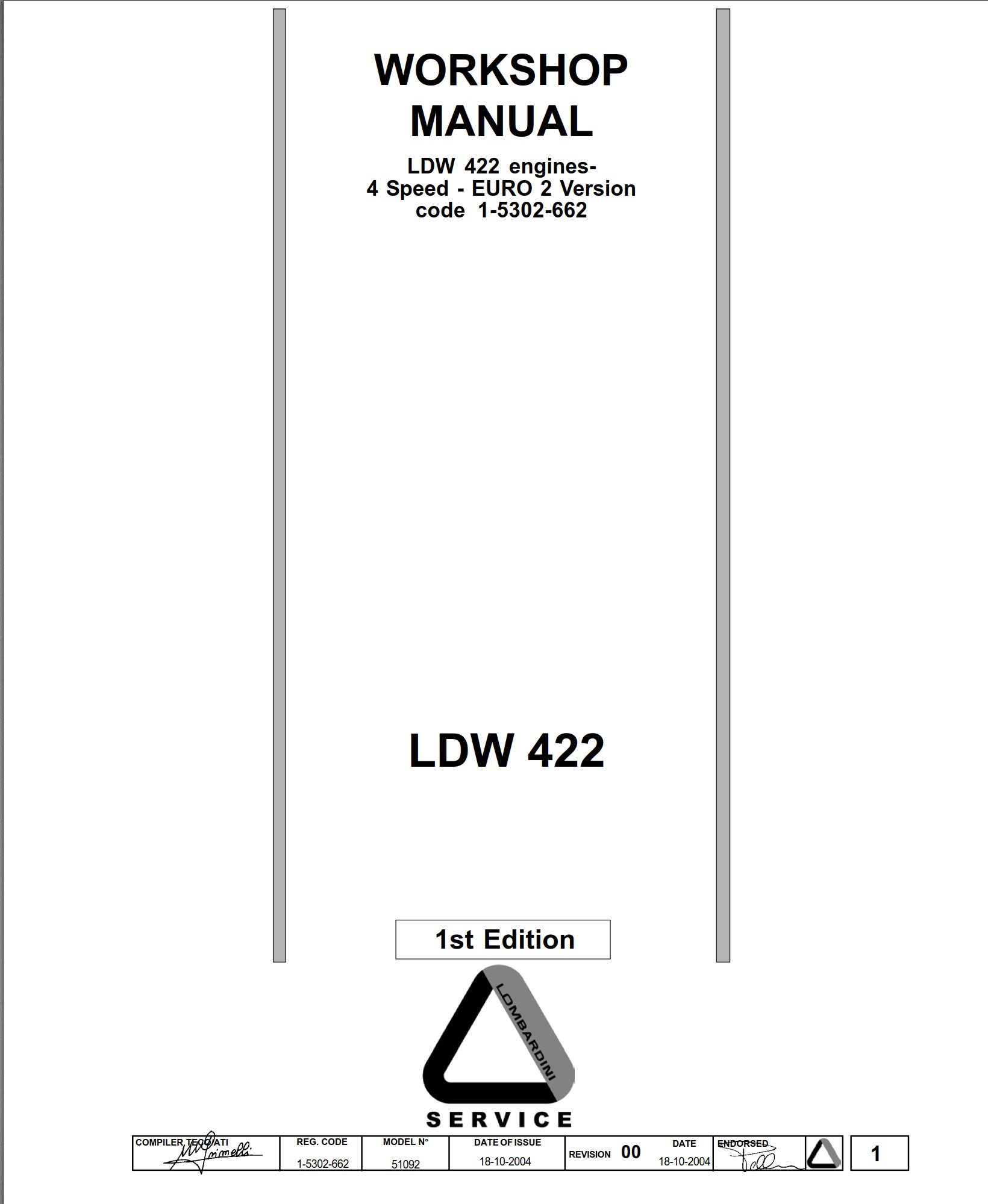 lombardini ldw 422 series workshop manual
