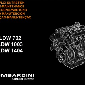 lombardini ldw702 1003 204 owner’s manual + parts catalog