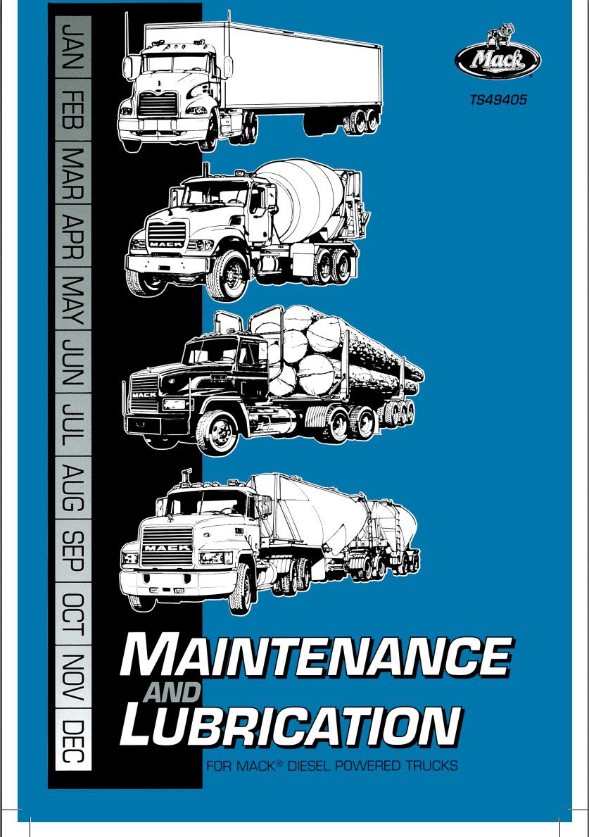 mack diesel powered trucks maintenance and lubrication manual 2005